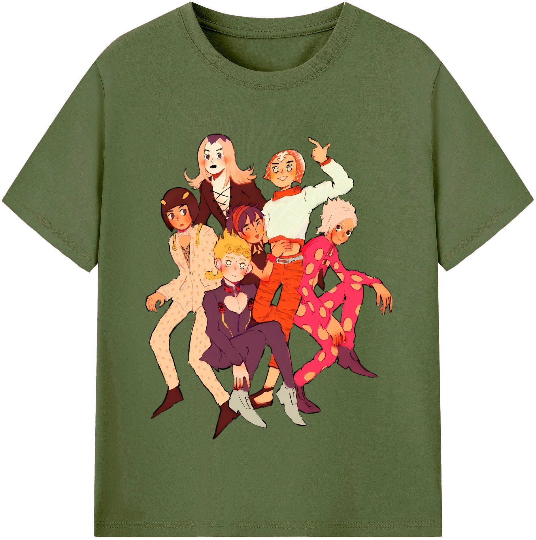 （画像用） ジョジョの奇妙な冒険 JoJo's Bizarre Adventure 綿100％半袖Tシャツ（フロントプリント）